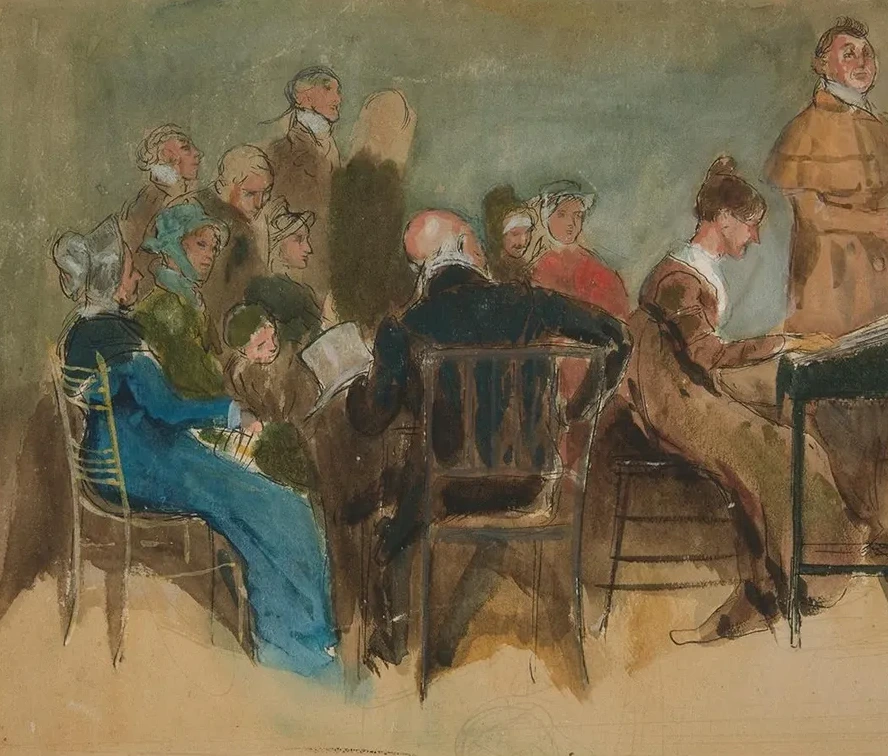 Sketch of Women in an Interior Unidentifiedillustration