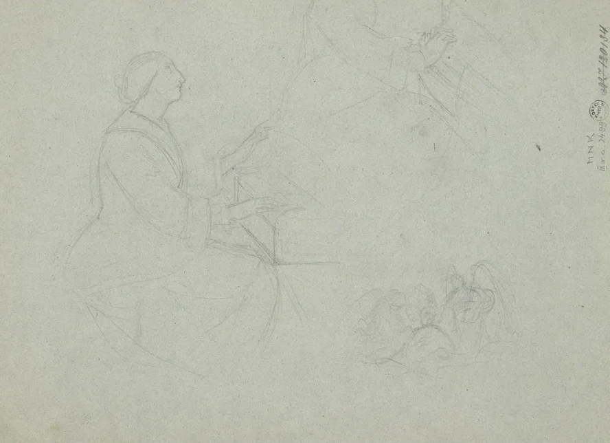 Sketch to the Figure of St Cecilia
