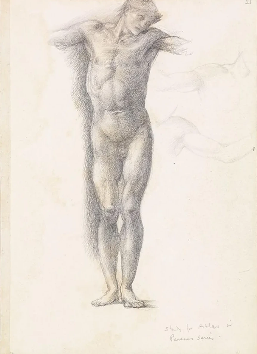 Sketchbook Study for Atlas in Atlas Turned to Stone