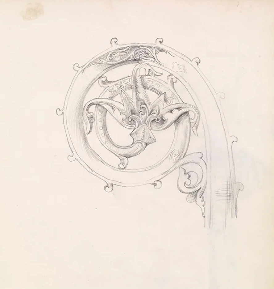 Sketchbook Study for Head of Crozier