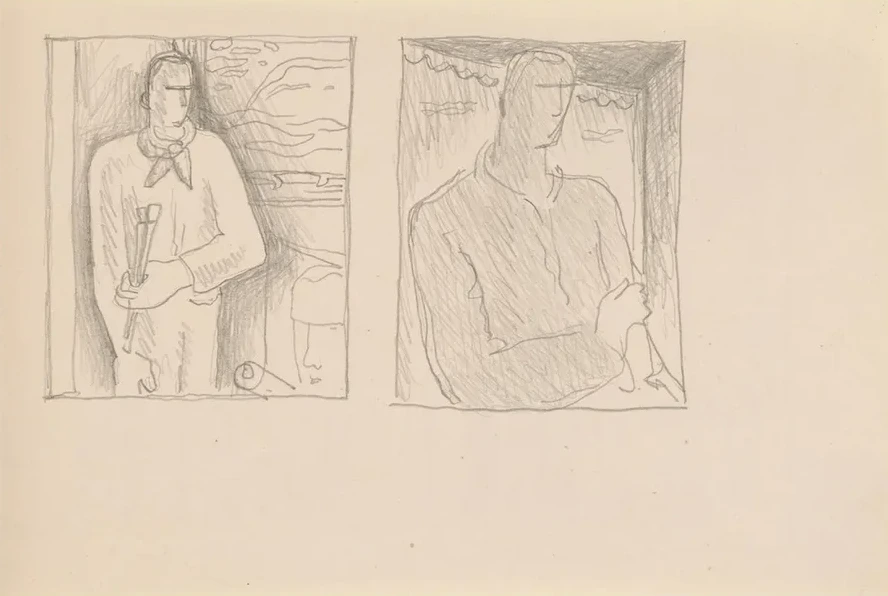 Sketchbook with Various Studies
