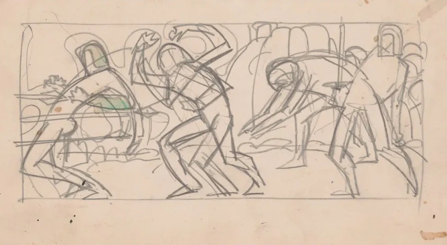 Sketches and Drawings Related to Der Soldat in Der Deutschen Vergangenheit, by George Liebe