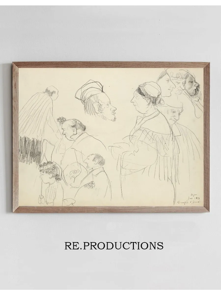 Sketches of Figures at a Funeral