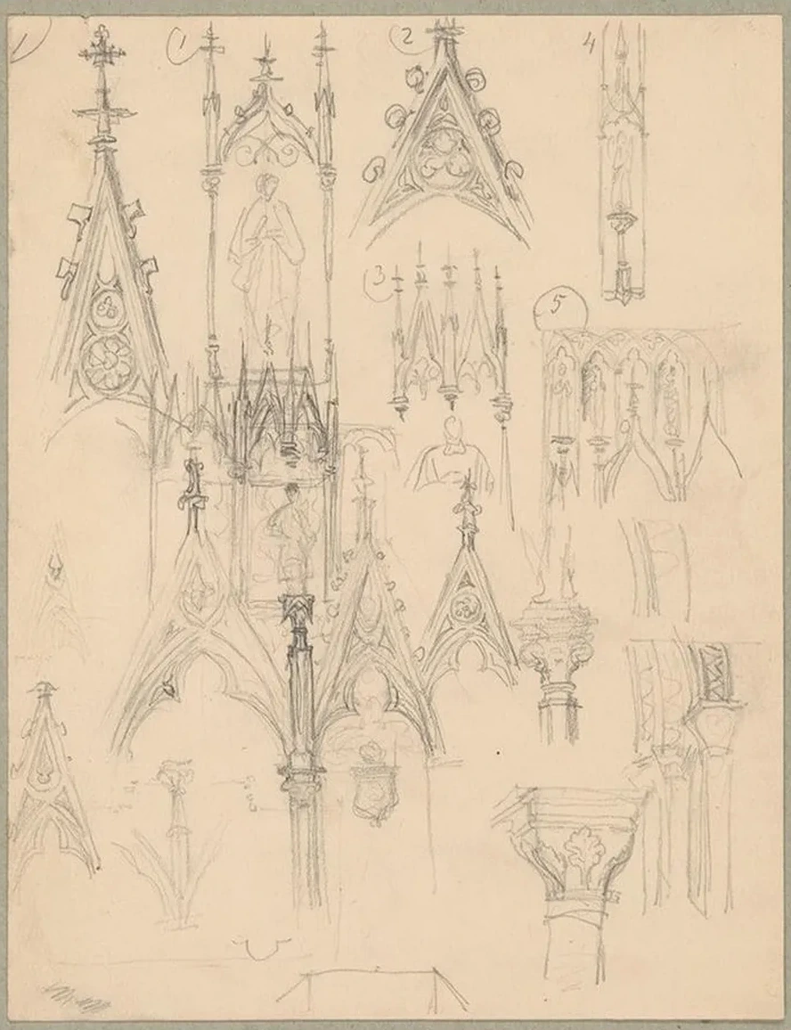 Sketches of Gothic Architectural Details