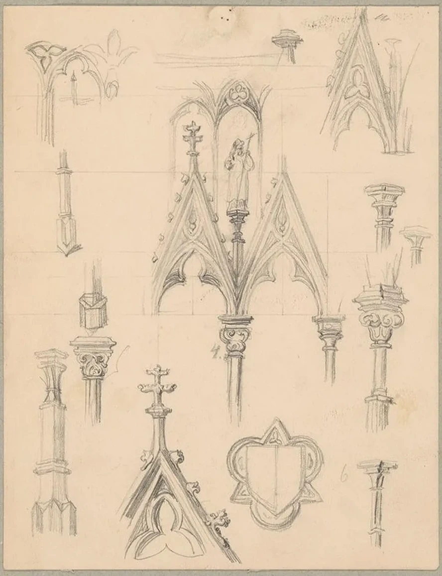 Sketches of Gothic Architectural Details