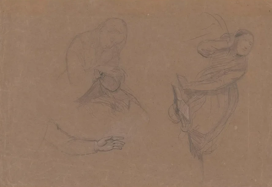 Sketches of Mary Magdalene to the Composition Entombment