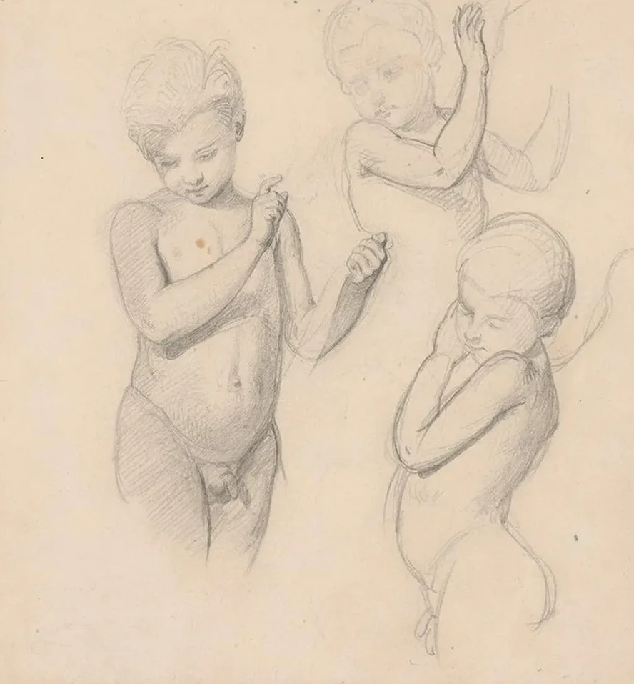 Sketches of Angels for the Painting the Immaculate Conception