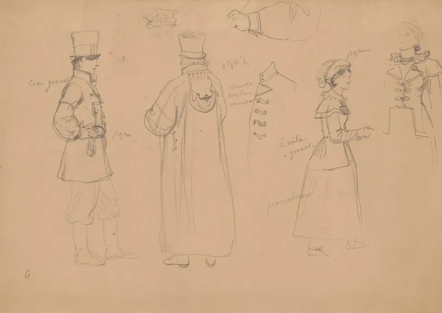 Sketches of Figures in Folk Costumes of Kuyavia