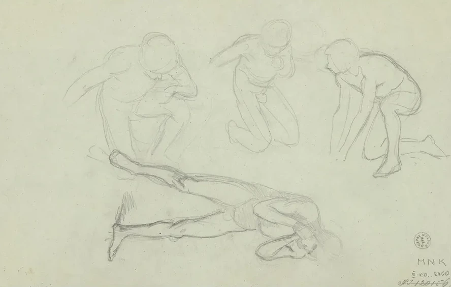 Sketches of Nude Males in Various Poses