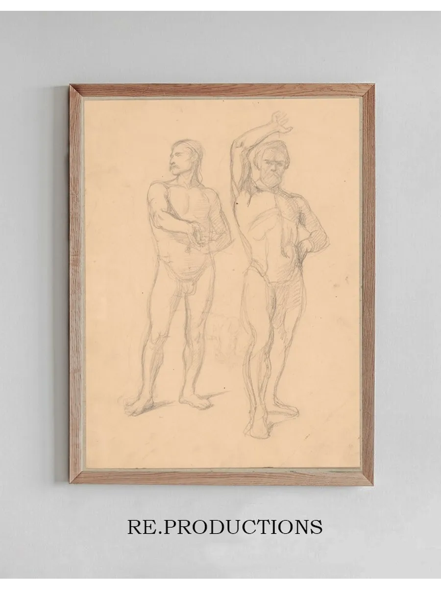 Sketches of Nude Males to the Painting Martyrdom of St. Matthias
