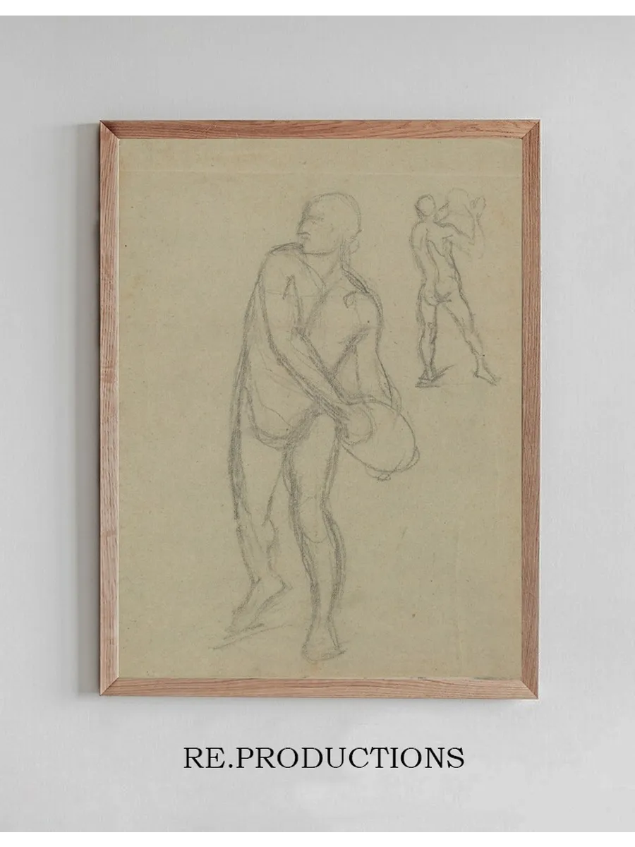 Sketches of Two Male Nudes for the Painting Martyrdom of St. Matthias