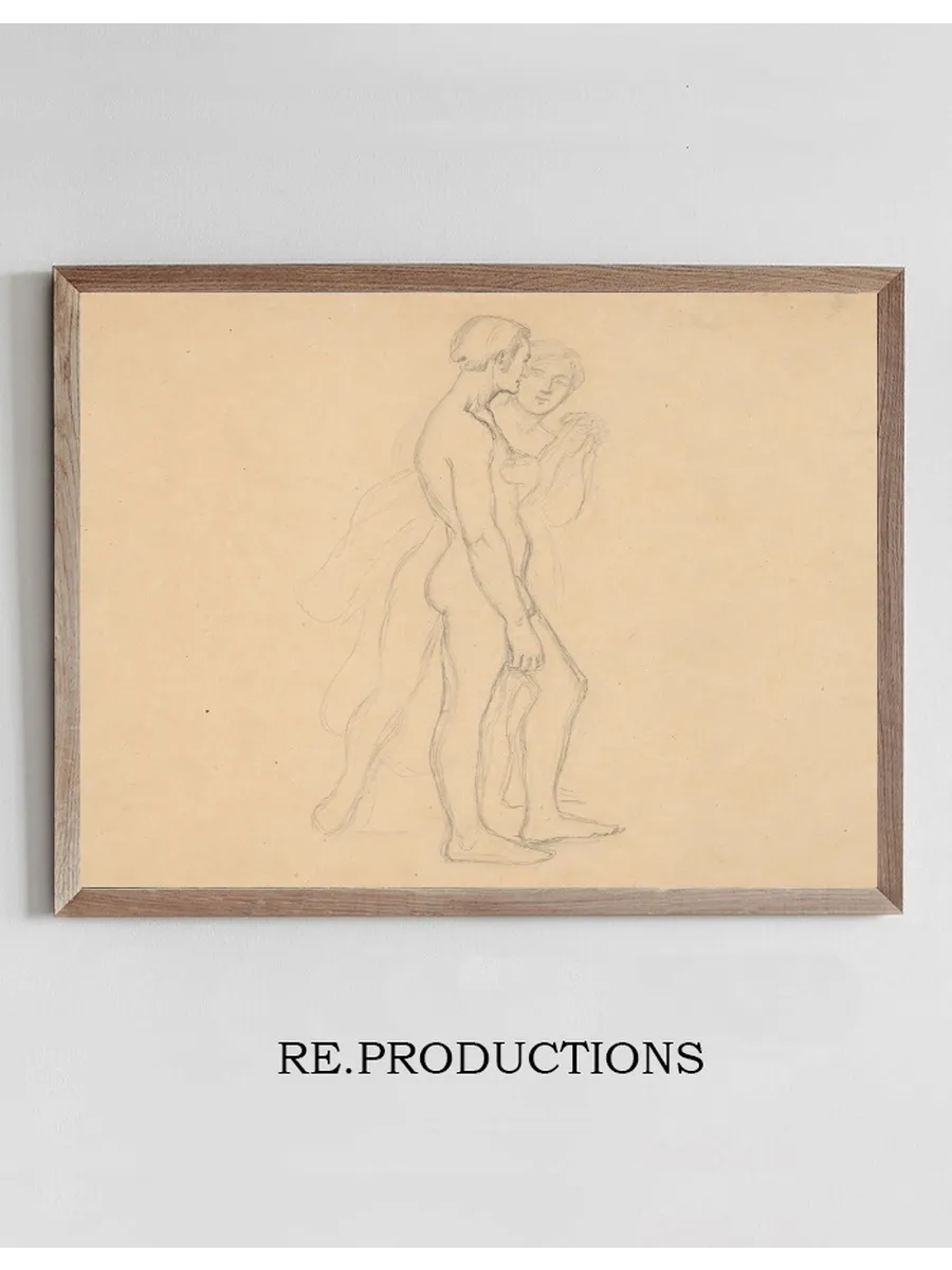 Sketches of Two Nude Males