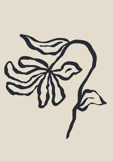 Sketchy Flower Poster No.24