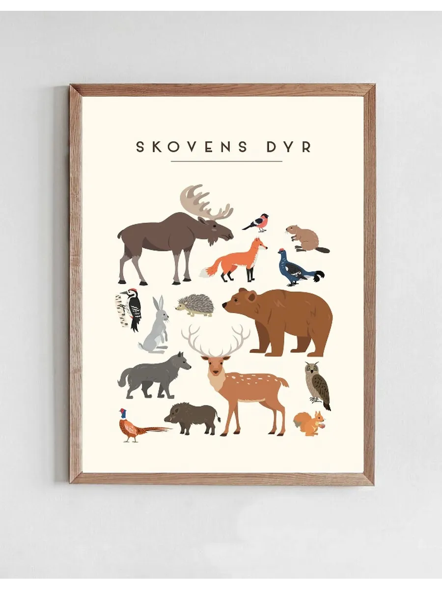 Skovens Dyr Borneplakat