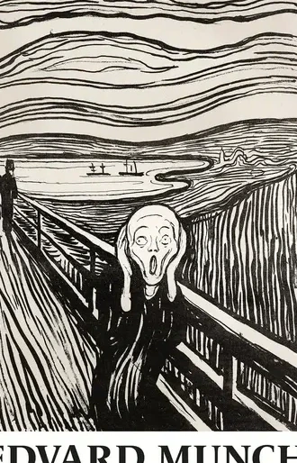 Skriet - The Scream - Monochrome Version
