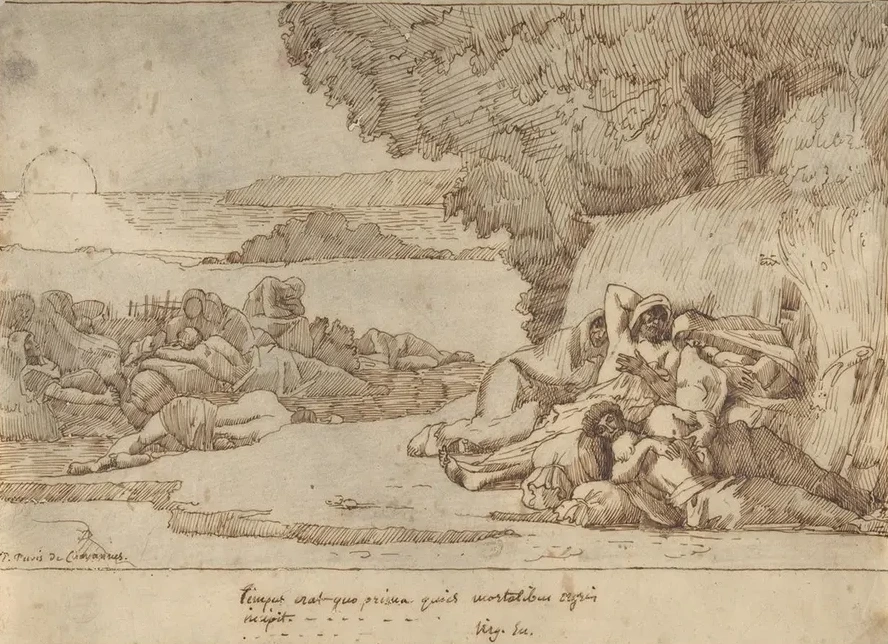 Sleep Sketch for the Painting, Now in the Museum at Lille