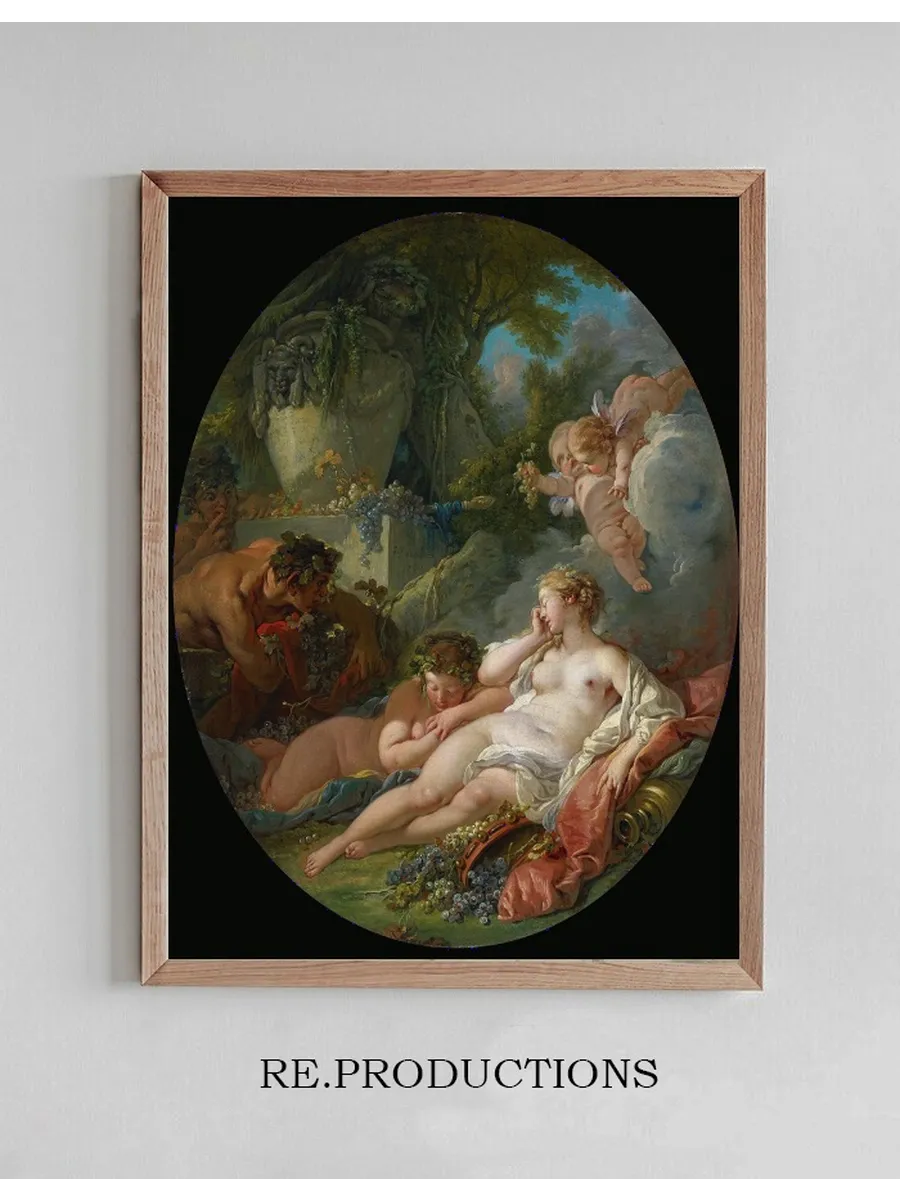 Sleeping Bacchantes Surprised By Satyrs
