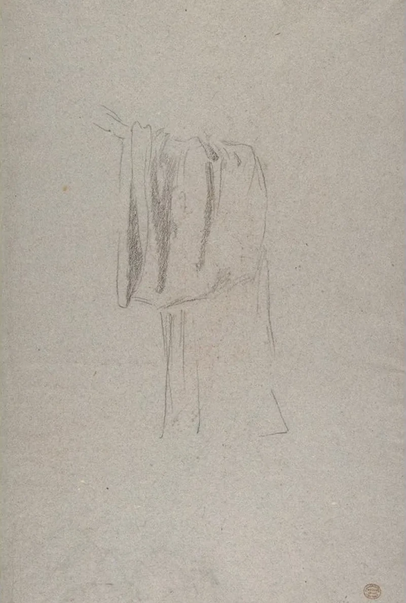 Sleeve of a Cleric (studies for Wall Paintings in the Chapel of Saint Remi, Sainte - Clotilde, Paris, 1858)
