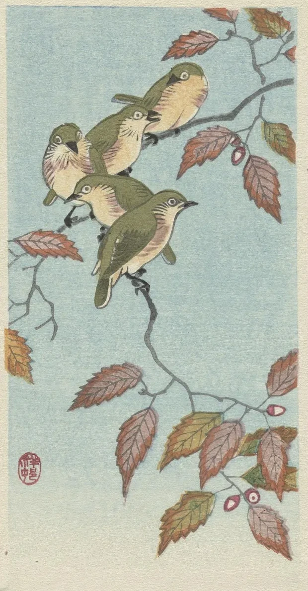 Small Birds on a Twig