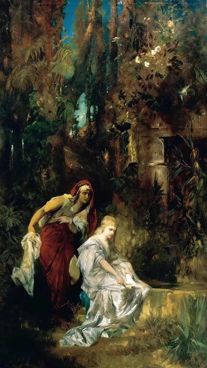 Snow White Receives The Poisoned Comb