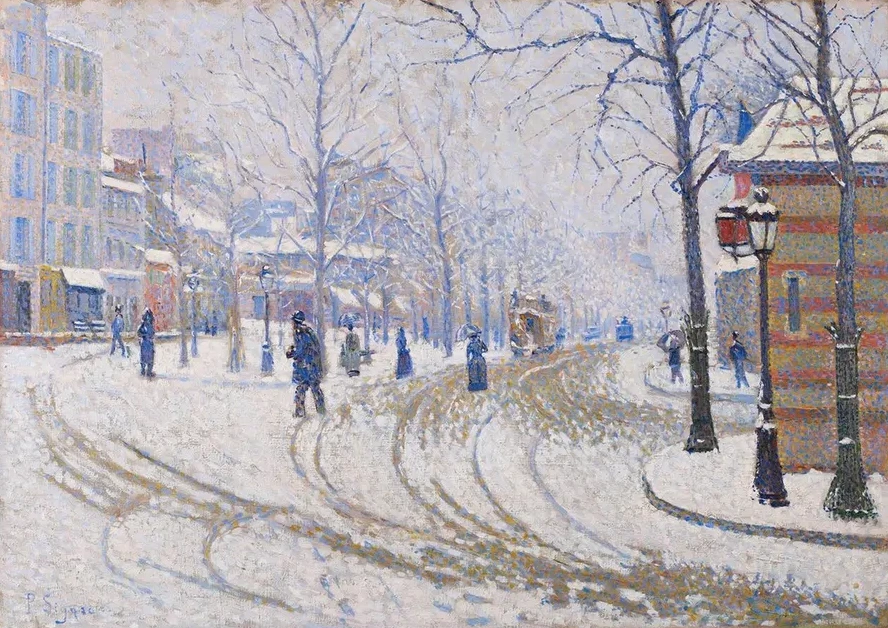 Snow, Boulevard de Clichy, Paris
