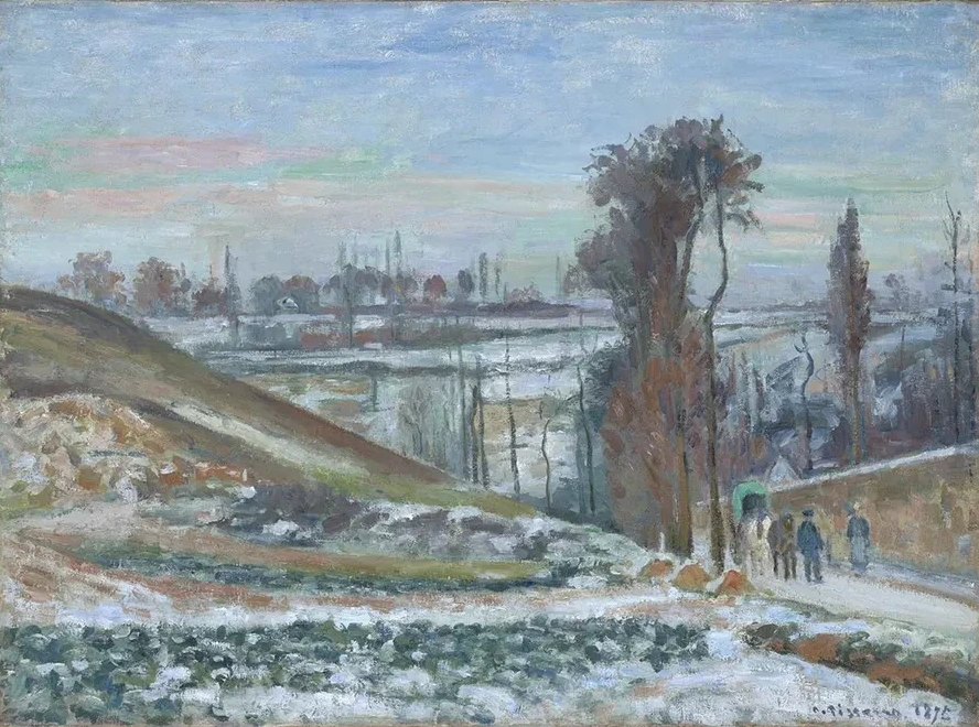 Snowy Landscape Near L Hermitage