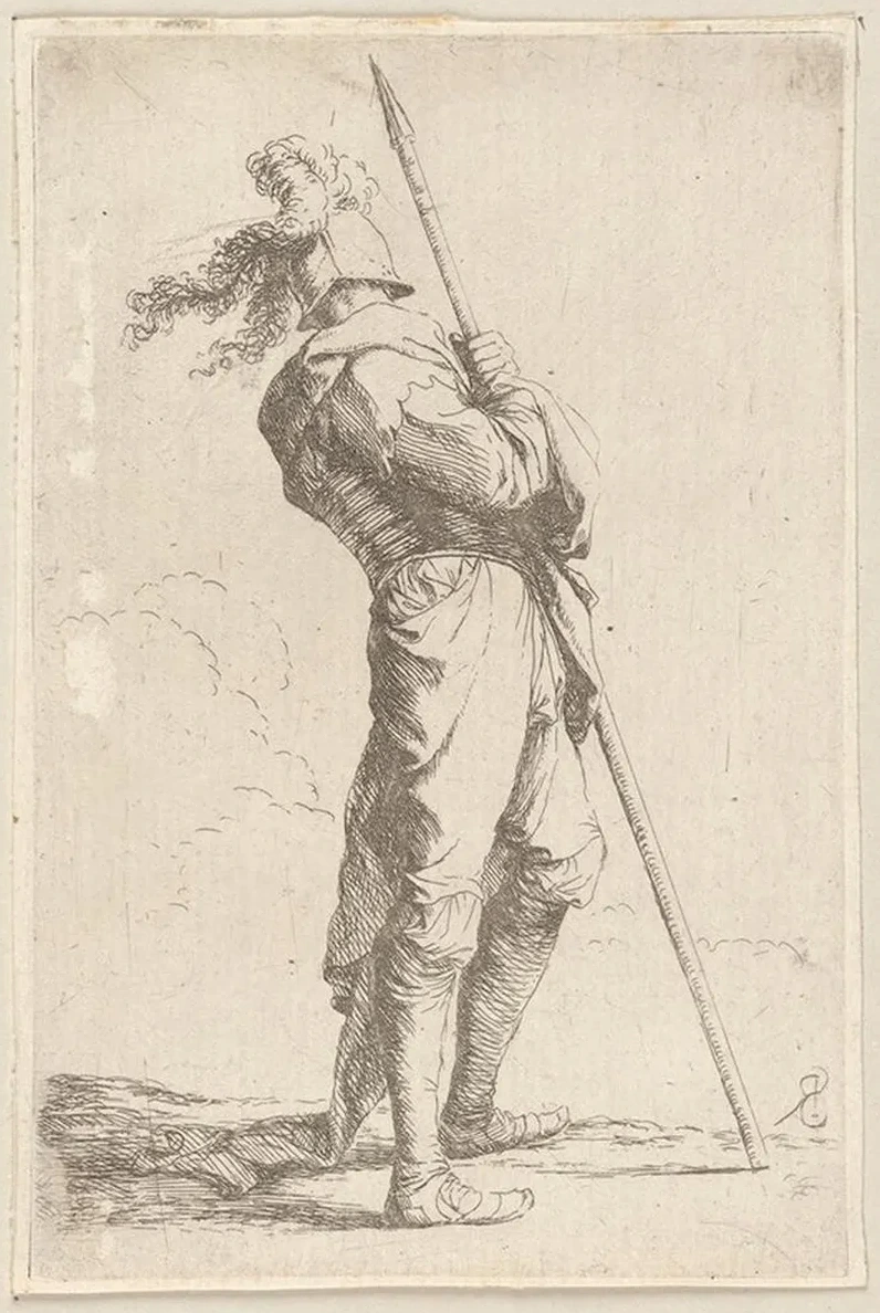 Soldier Holding His Lance with Both Hands