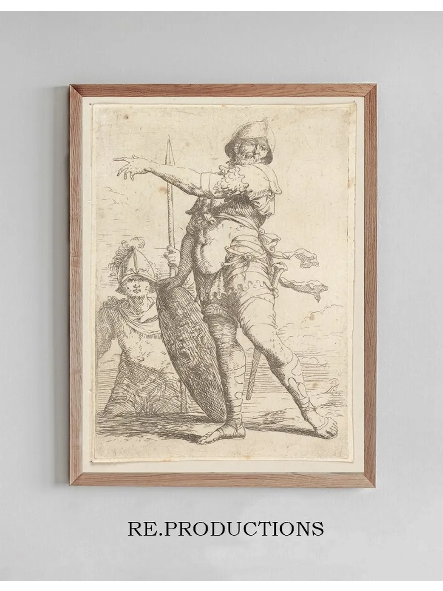 Soldier Holding a Shield with the Head of Medusa