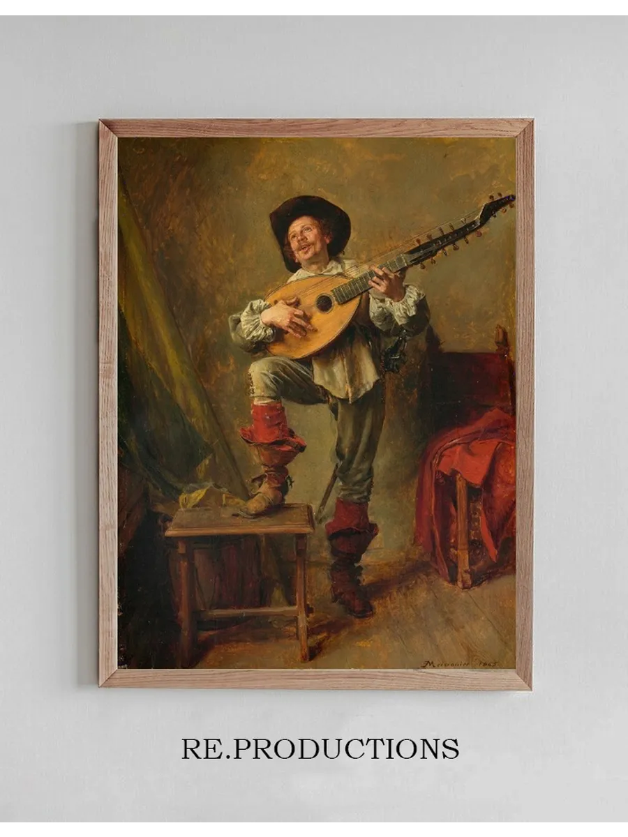 Soldier Playing the Theorbo