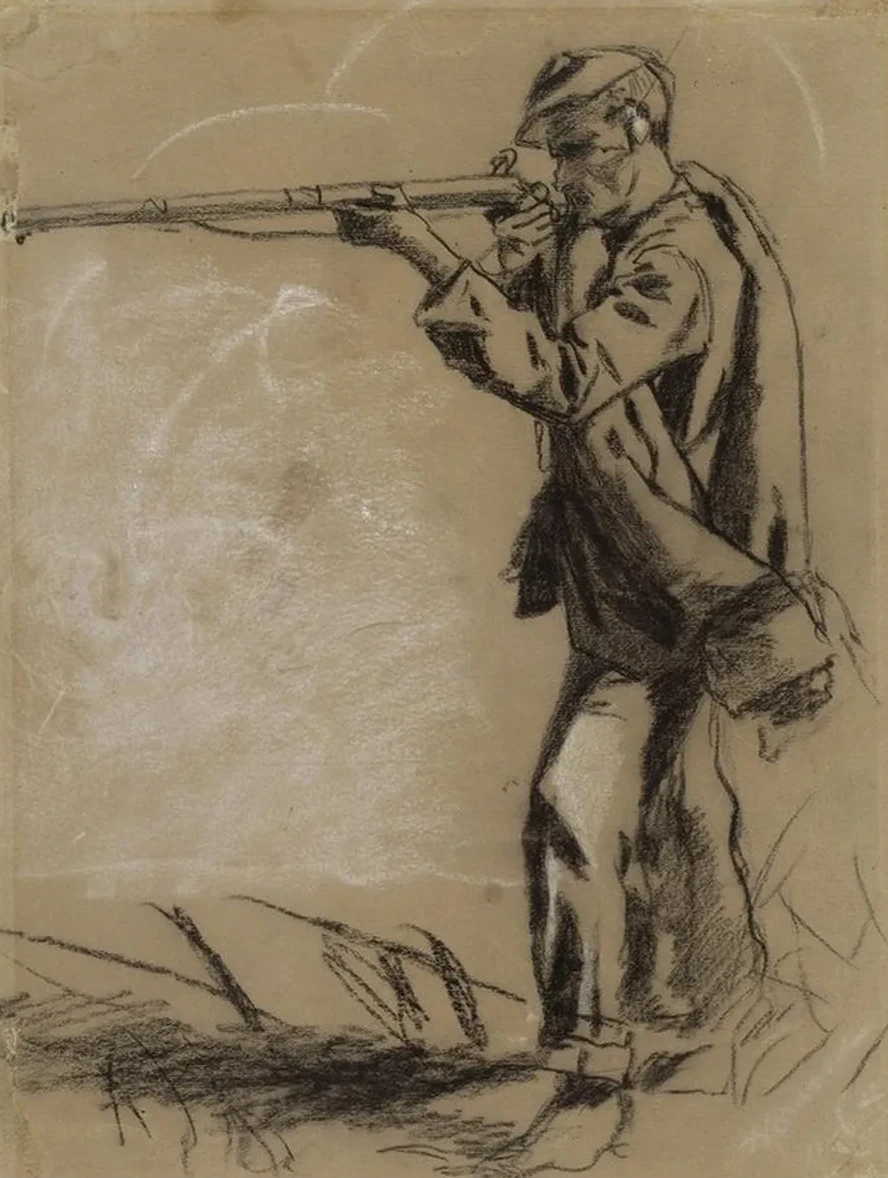 Soldier Taking Aim