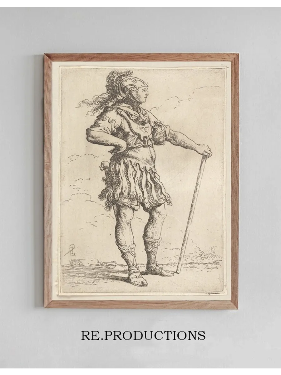 Soldier with Cane, Facing Right