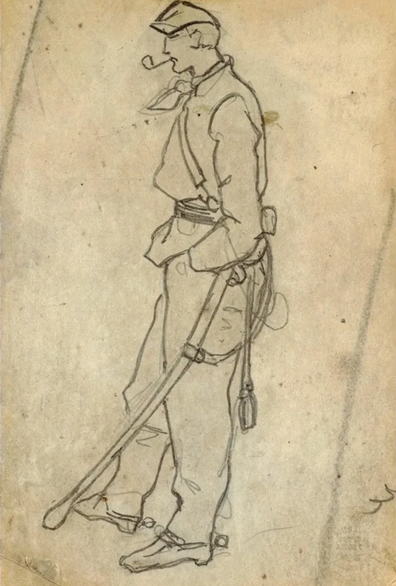 Soldier with Sword and Pipe