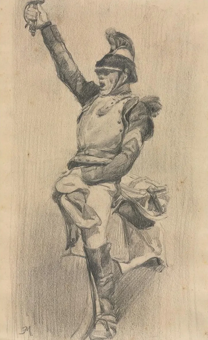 Soldier with Upraised Arm