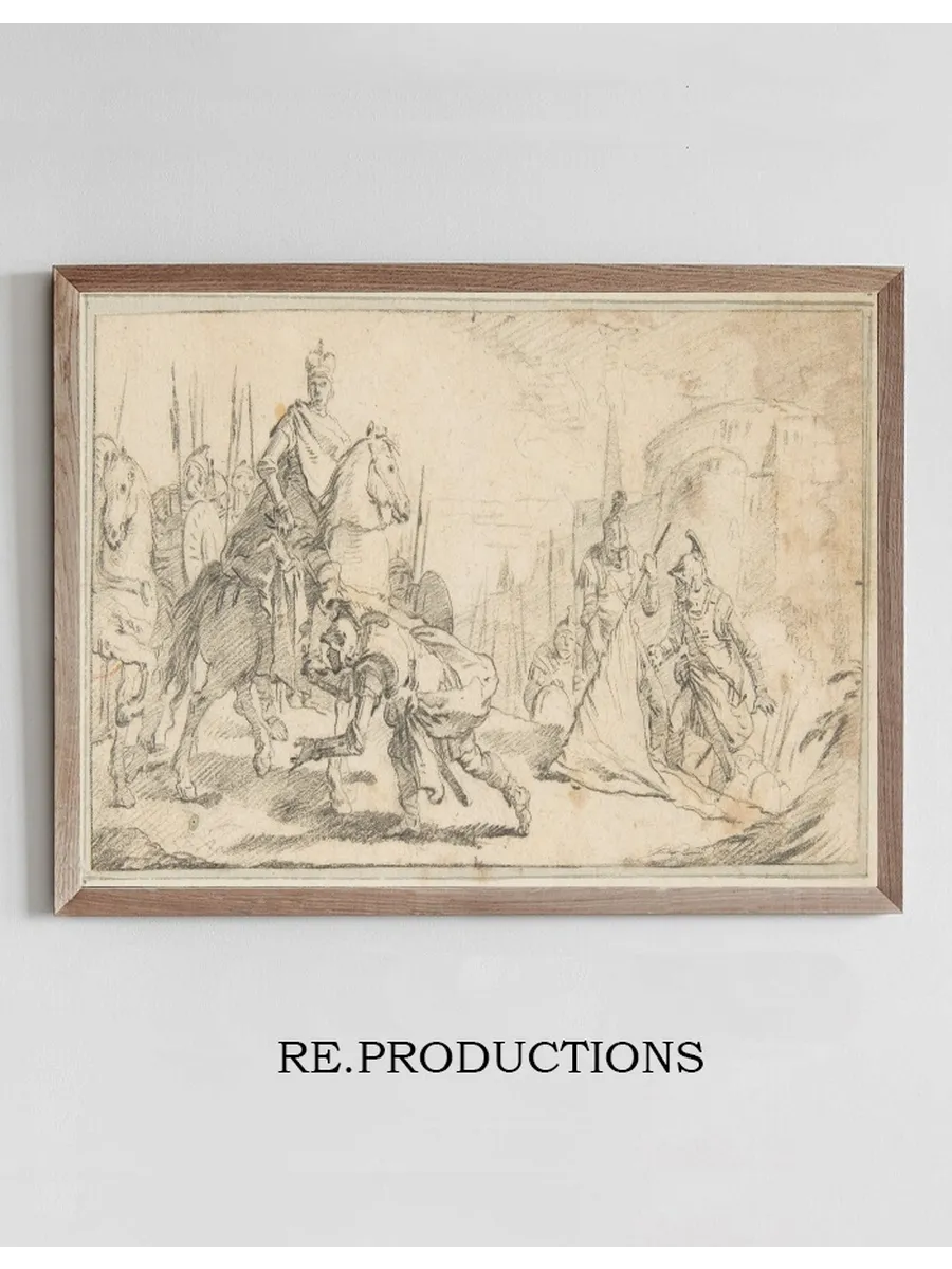 Soldiers Surrendering to an Emperor, with a City in the Background