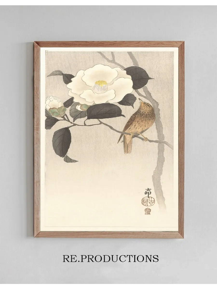 Songbird and Flowering Camellia