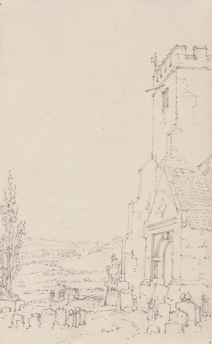 South Porch and Tower of an Unidentified Church
