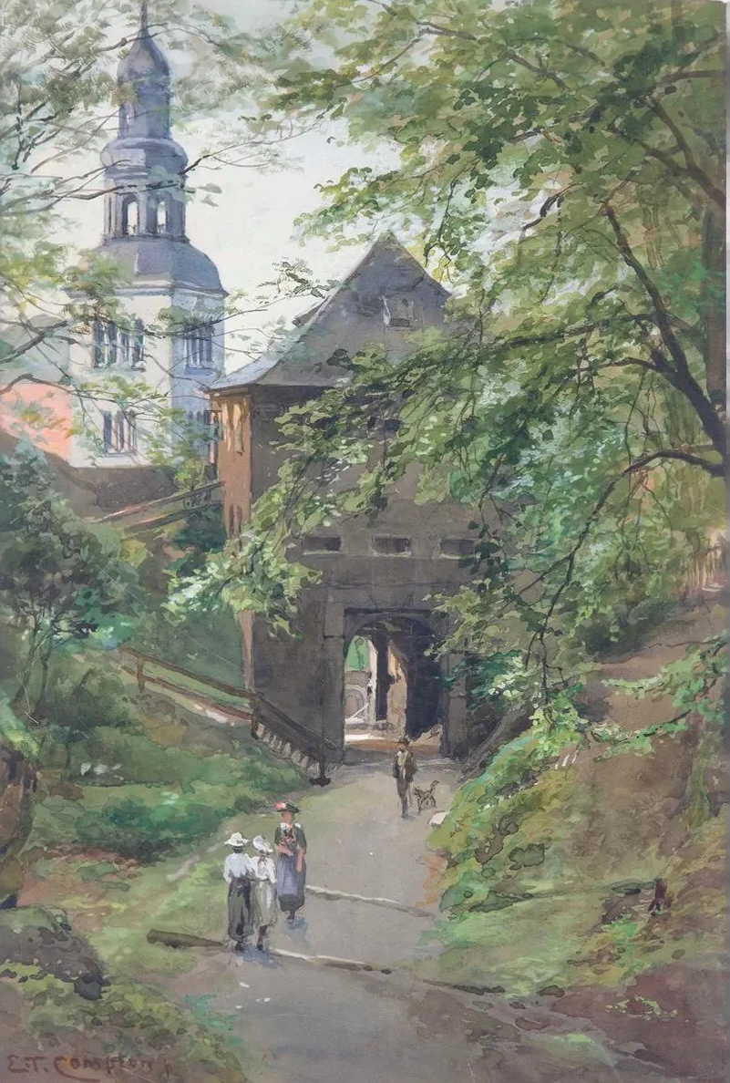 Spazierg Nger Am M Nchsberg Mit Blick Auf Die M Llner Kirche