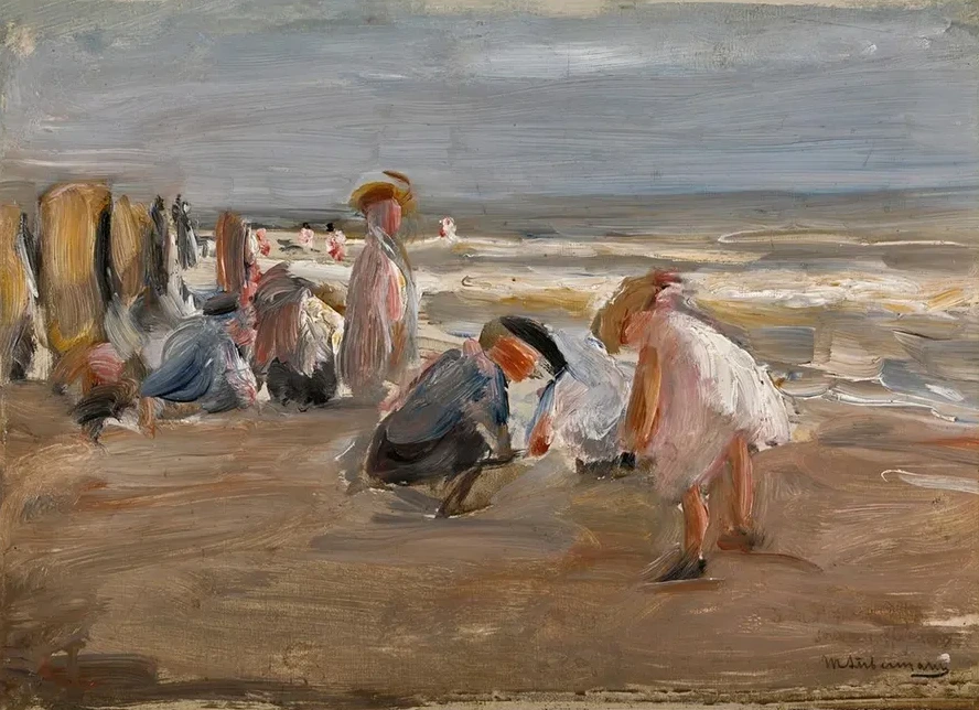 Spielende Kinder Am Strand (children Playing on the Beach)