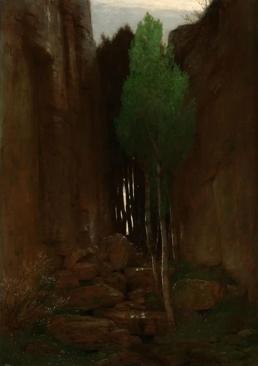 Spring in a Narrow Gorge (quell in Einer Felsschluct)