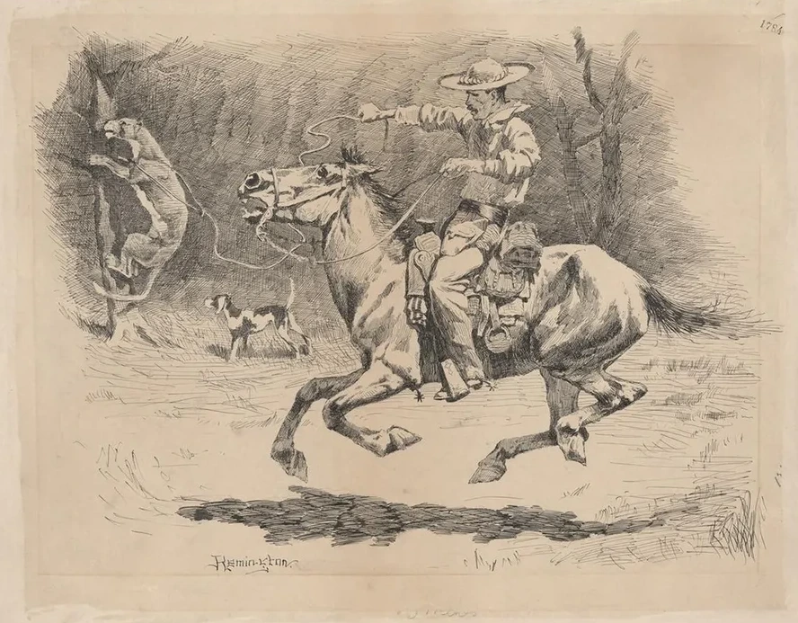 Spurring His Horse inPursuit