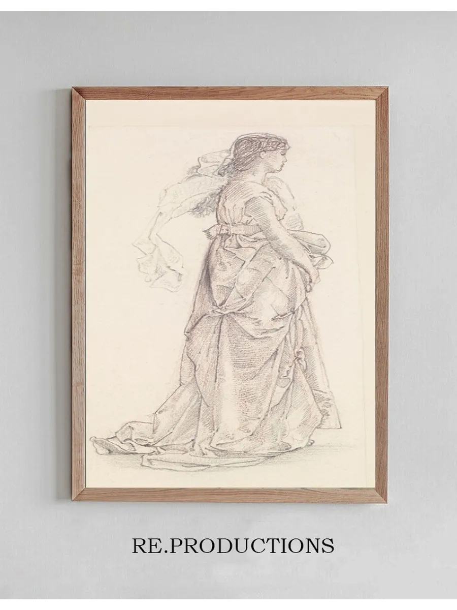 St George Series Study of Female Attendant for The Princess led to the Dragon II