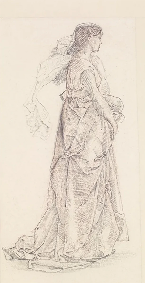 St George Series Study of Female Attendant for The Princess led to the Dragon II