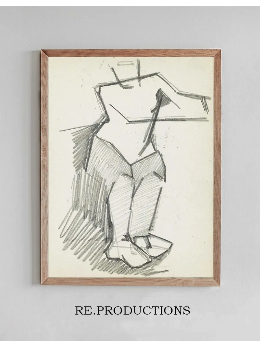 Staande Figuur Met Gebogen Knie N En Opgeheven Armen