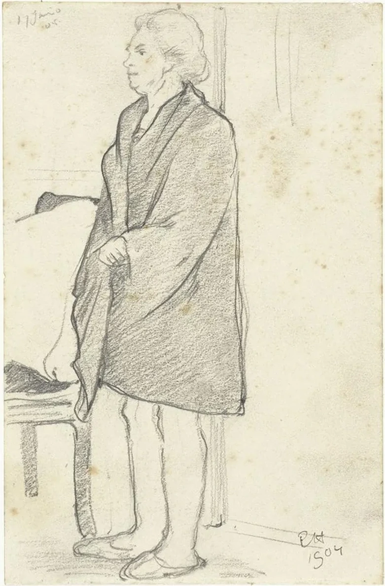 Staande Vrouw Op Sloffen (mevrouw van Der Schalk - van Der Hoeven)