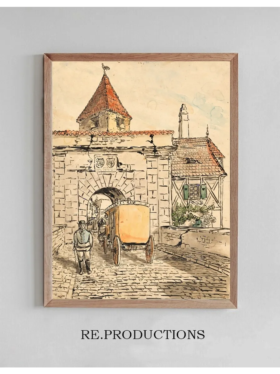 Stadttor Mit Kutsche (sch Lerarbeit)