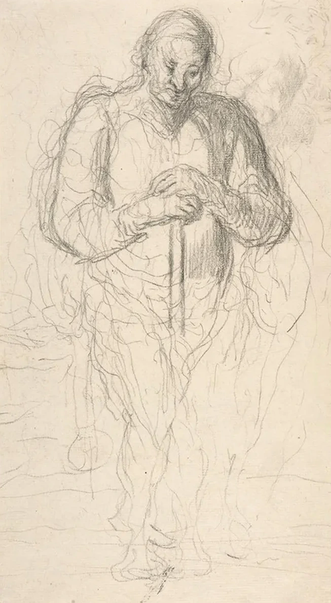 Standing Figure of a Man with a Staff