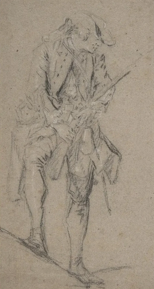 Standing Hunter Holding a Rifle