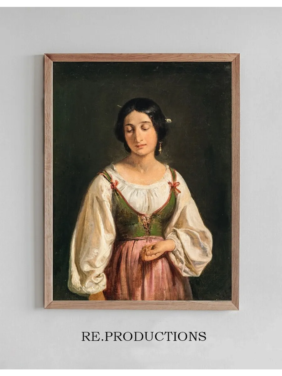 Standing Italian Woman. Study for A Goatherd Selling Milk