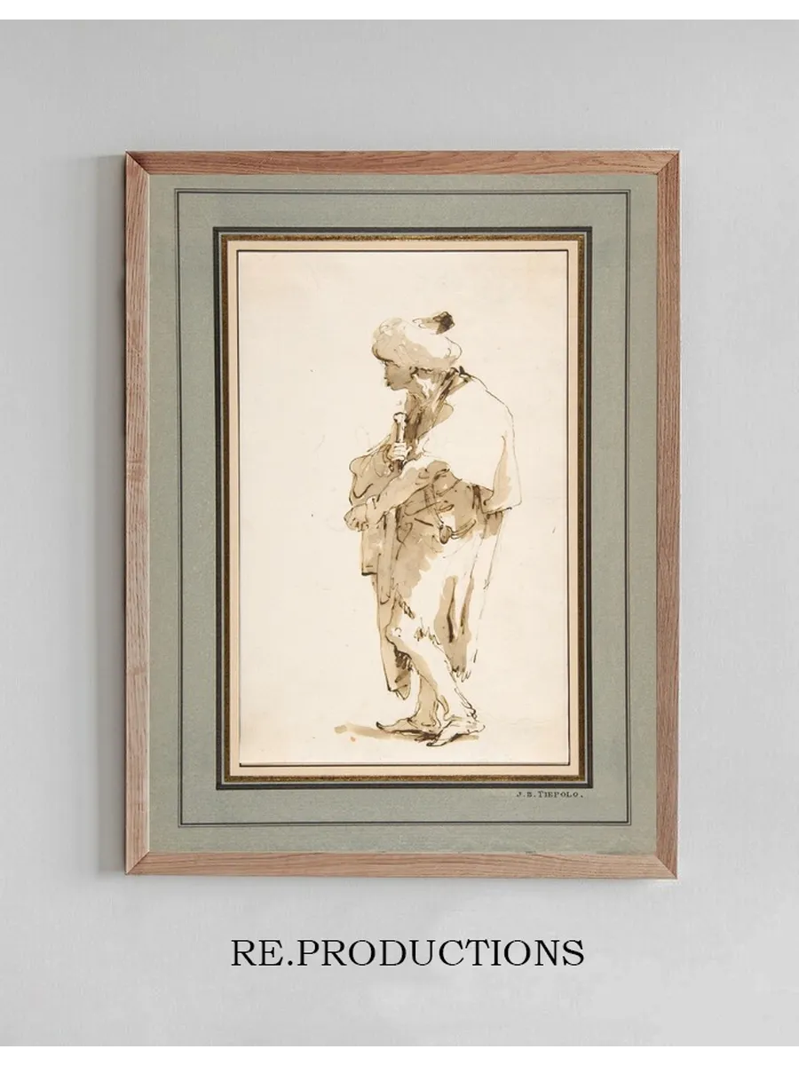 Standing Man in a Turban, Holding a Sword