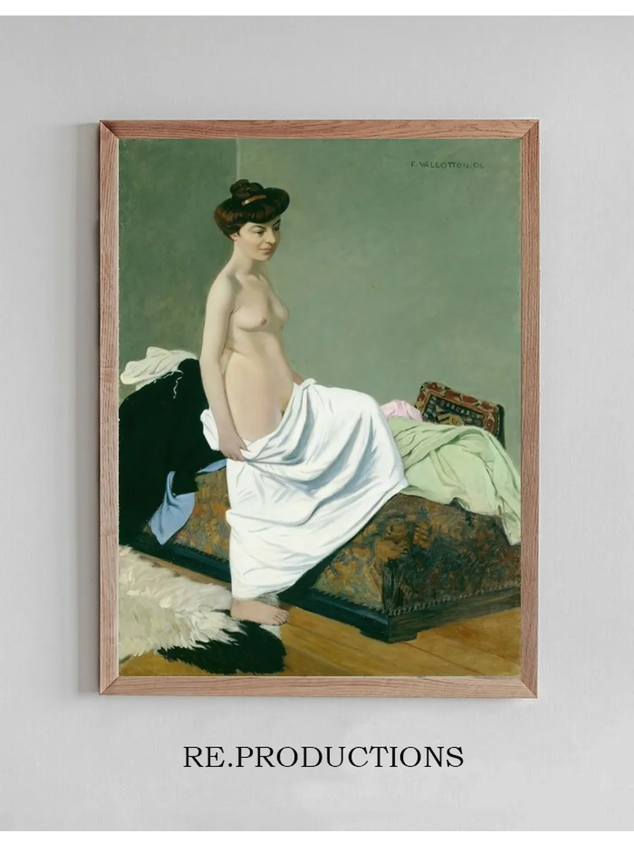 Standing Nude Holding Gown on Her Knee